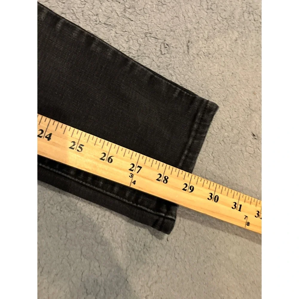 Levis 711 Skinny Jeans Womens 29 Faded Black Distressed Ripped Mid Rise Denim